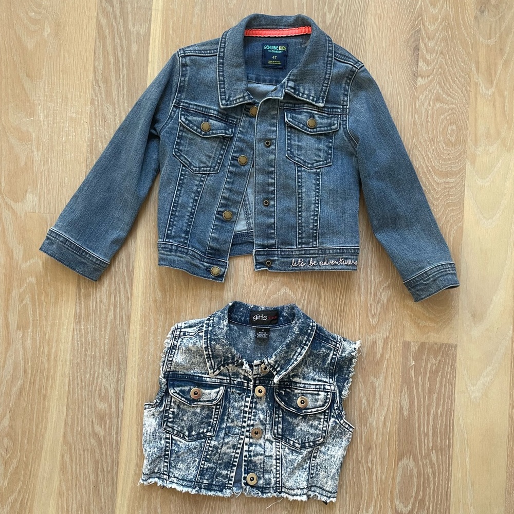 Toddler girls jean Jacket set / bundle - size 4